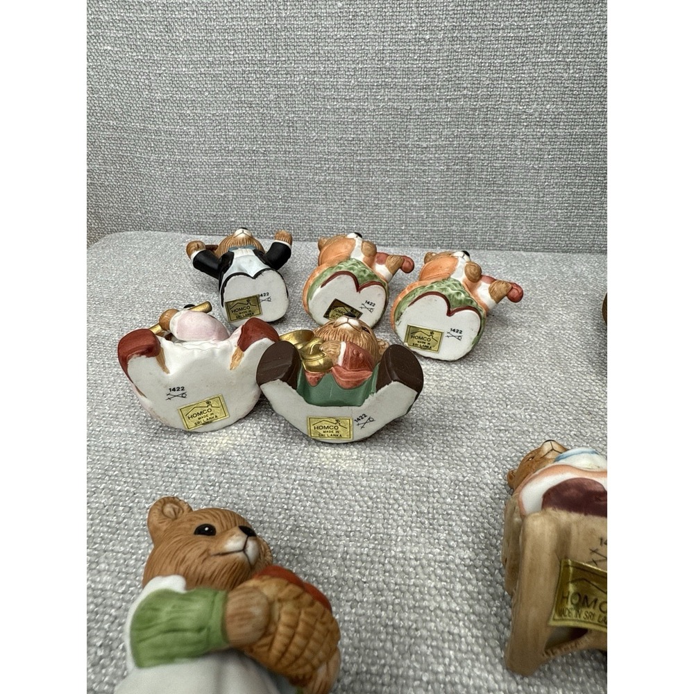 Homco Porcelain Teddy Bear Figurines 14 Piece Lot - Picture 11 of 11